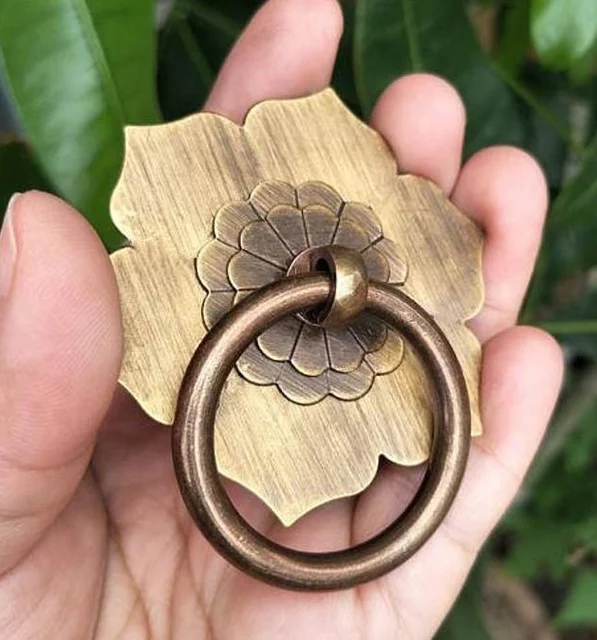 Antique Bronze Brass Drawer Knob Back Plate Drop Ring Pulls Dresser Pulls Knobs Kitchen Cabinet Door Knobs Handles Cupboard Antique Bronze