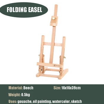 

1pcs Wooden Desktop Easel Beech Folding Desktop Stand Sketch Oil Easel Art Supplies