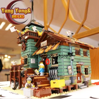 

In Stock The Old Fishing Store 2109pcs City Creator Street View MOC Model Building Blocks Compatible with Toys