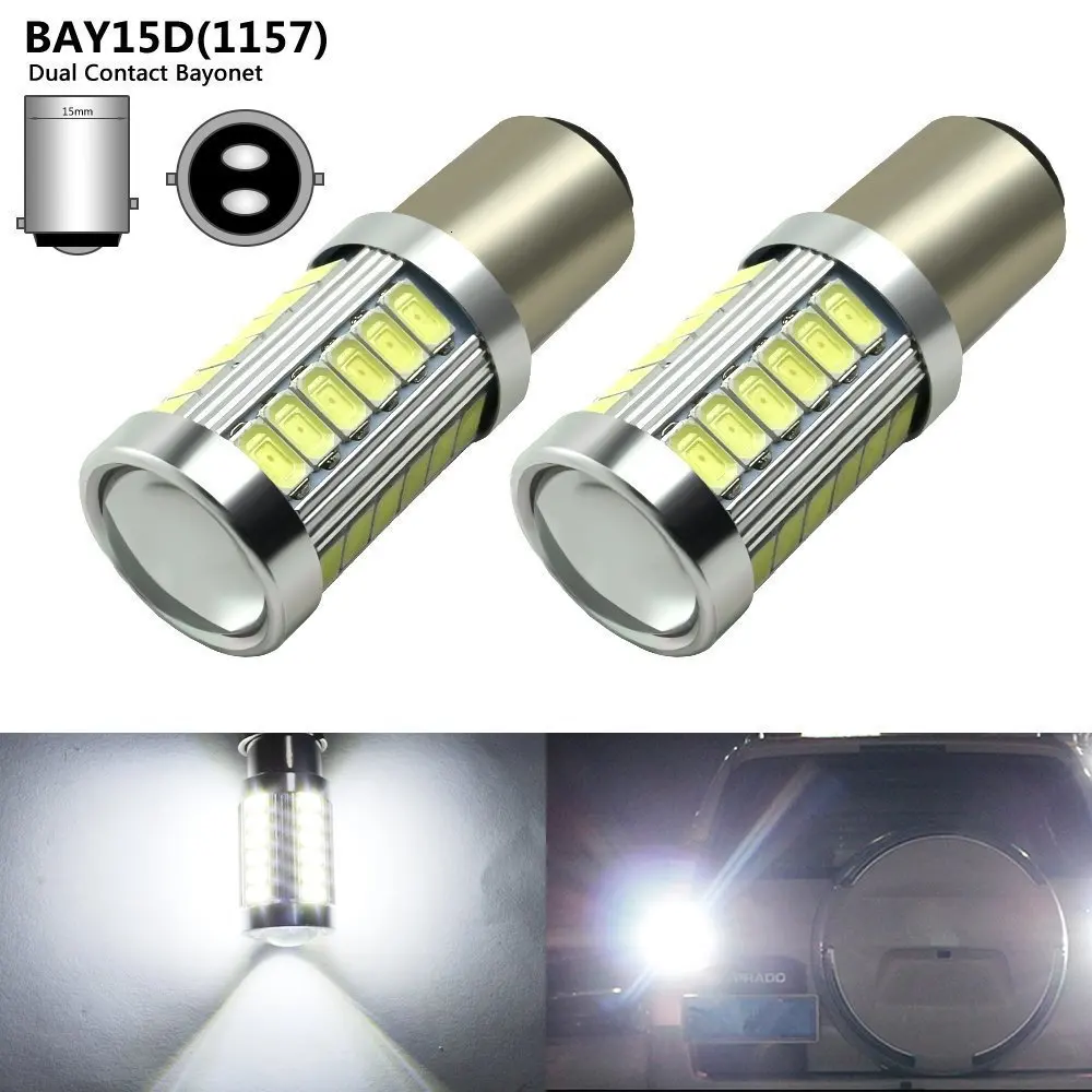 2 шт. светодиодный 1156 1157 BAY15D P21W BA15S PY21W BAU15S Автомобильная сигнальная Поворотная лампа индикатора задний стоп-сигнал светильник 12V