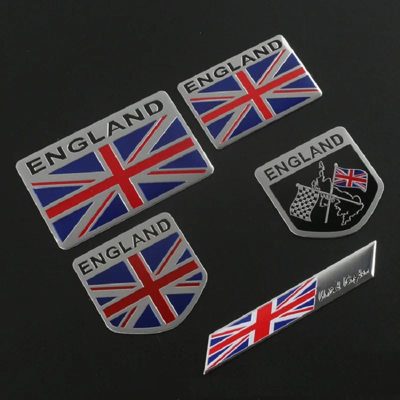 

England Flag Car Stickers United Kindom Emblem UK Badge Decal For BMW Audi Ford Land Rover Mini Cooper Jaguar Auto Styling