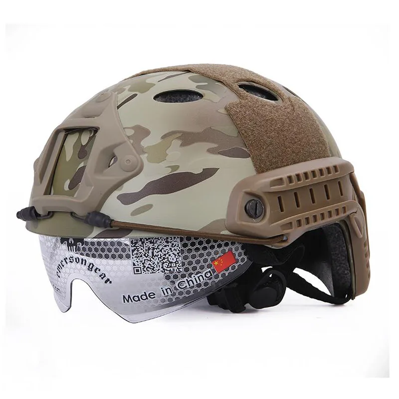 Details about   Emerson BJ Type FAST Helmet Bump Base Jump Protector Tactical Helmets w/ Goggles 