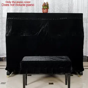 

Durable With Cover Practical Anti-scratch Dust-Proof Piano Cover Home Soft Velvet Hand Wash Beautiful Macrame Protective #734