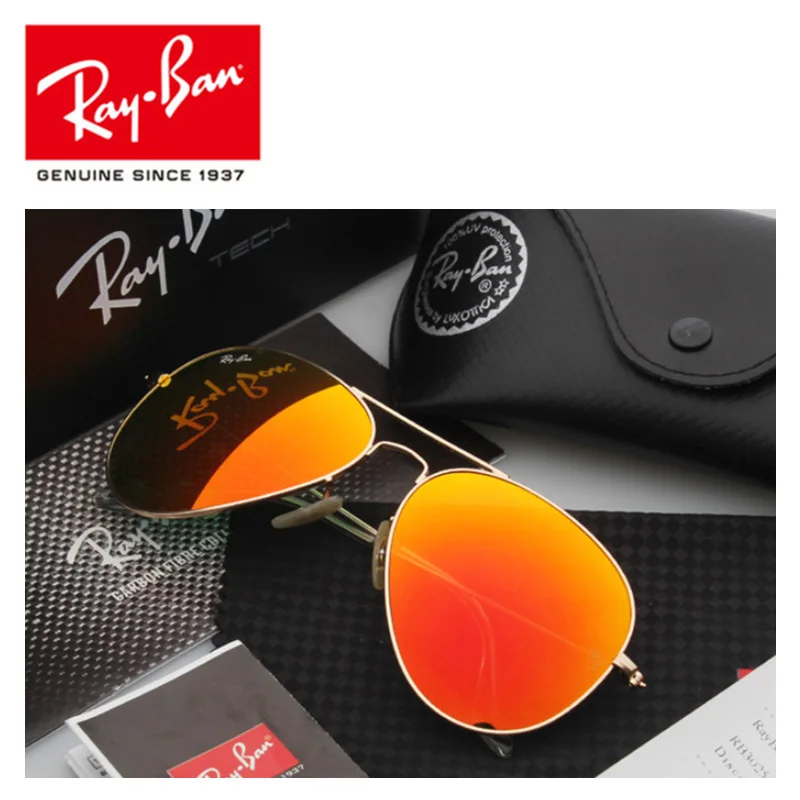 Классические поляризационные солнцезащитные очки Rayban RB3025, мужские очки, UV400, RayBan, авиация, очки для вождения, мужские, ретро, женские, Gafas