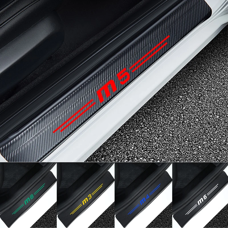 4 шт. карбоновая накладка на дверь автомобиля наклейка для BMW m2 m3 m4 m5 m6 m8 аксессуары