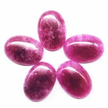 

6pcs Purple Lepidolite Oval Cab Cabochon 25x18mm