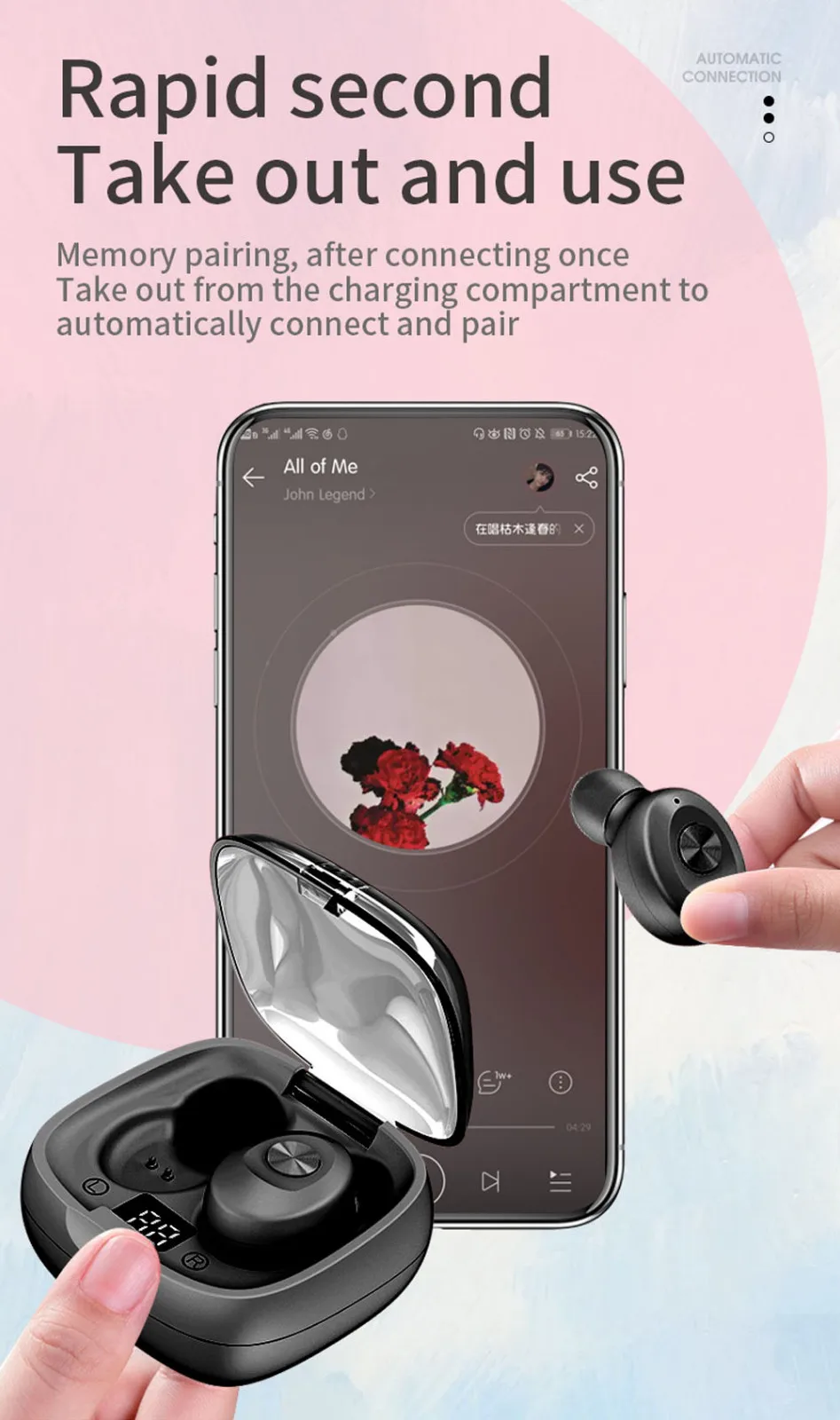 XG-8 Bluetooth 5,0+ EDR наушники светодиодный цифровой TWS трогательный Ctrl стерео наушники IPX5 Водонепроницаемый 6D объемный звук заряд склад