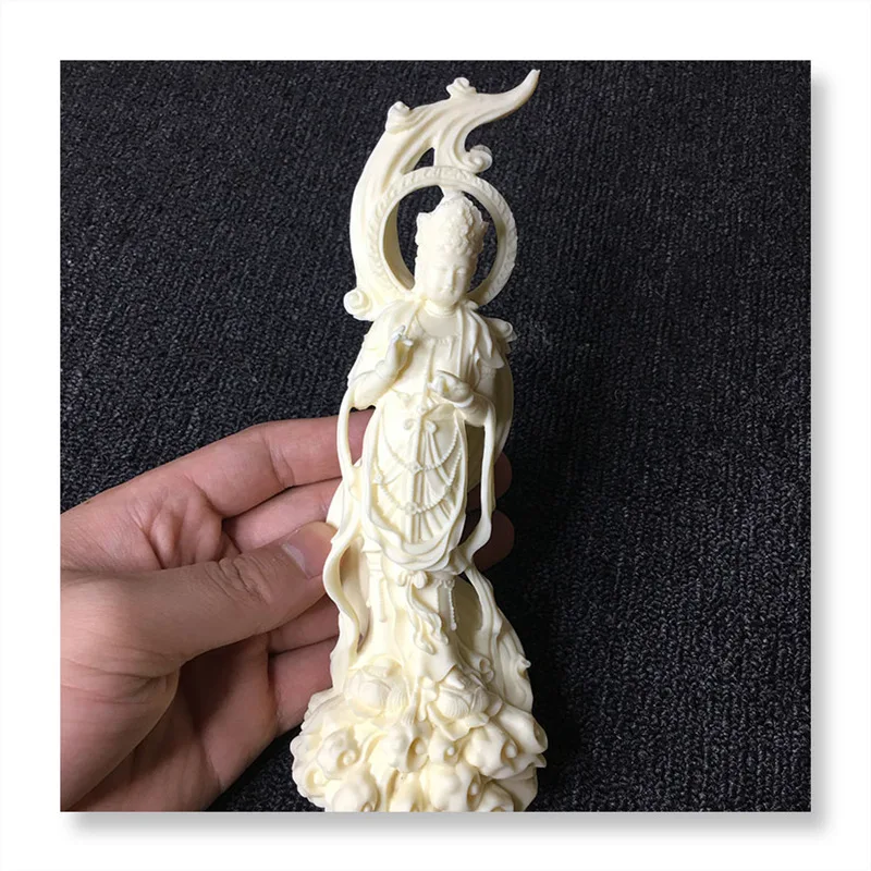 Guanyin скульптура статуя белого цвета резьба статуя Будды украшения дома аксессуары современный ремесло подарок статуя Будды