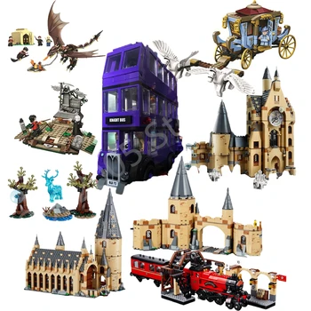 

2019 New Magic Knight Bus Compatible With Harri Castle 75948 Building Blocks Brick Kits Toys For Boys Children