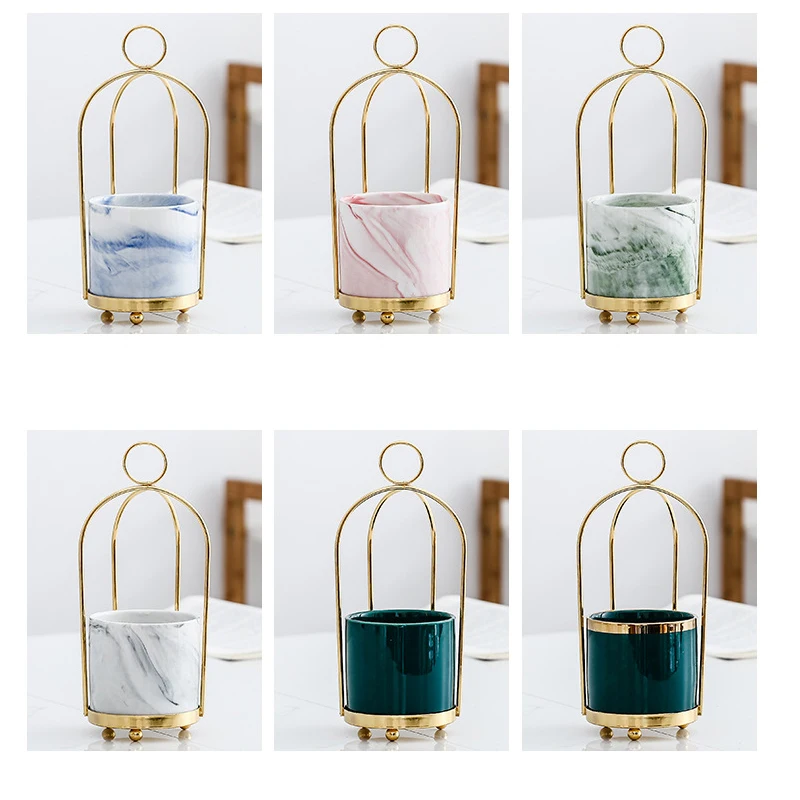 Керамические вазы для цветов металлическая банка хранения вилок и фруктов