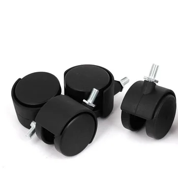 

New 10mm Threaded Stem 2 Inch Dia Wheel Chair Swivel Caster 5 Pcs Black