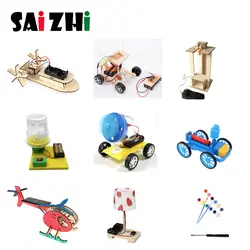 Saizhi 9 наборы сделай сам физической детские научные эксперименты комплект школьных проектов робот собрать творческие игрушки для мальчиков