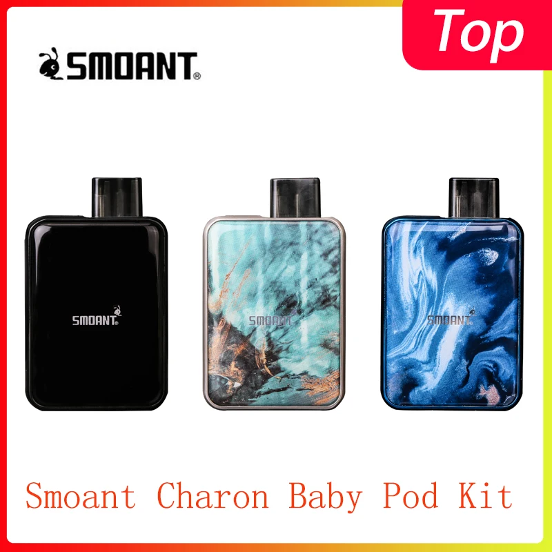 Новейший Smoant Charon Baby Pod Kit 750 мАч встроенный аккумулятор и 2 мл емкость стручка