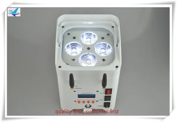 E-6pcs+ заряжаемый чехол для fly dmx wifi контроллер 4x12 Вт RGBAW УФ светодиодный аккумулятор par uplighter беспроводной светодиодный с питанием от аккумулятора