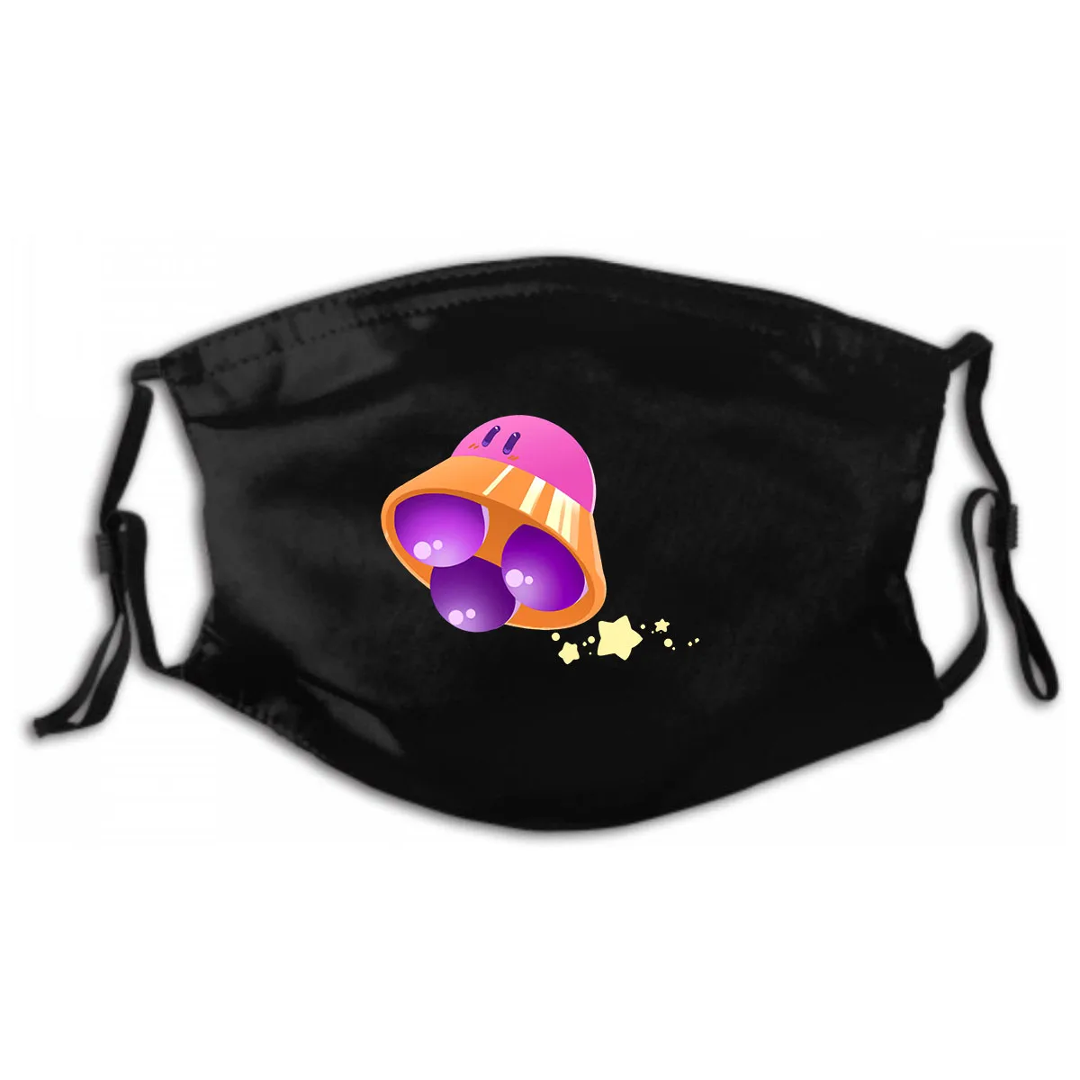 

Mask Women Mask Washable Reusable Men Mask Ufo Kirby Mask with PM2.5 Filters 5 Layers of Protection for Unisex Black