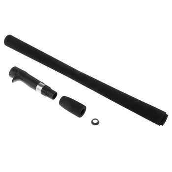 

Casting Fishing Rod Handle Black EVA Foam Grip DIY Rod Building Repair and 16# Reel Seat