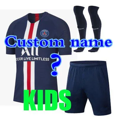 Коллекция года, Детский комплект, рубашка Camisa PSG, Джерси,, для отдыха, лучшее качество, Детская Повседневная футболка MBAPPE DIALLO CAVANI Home Out Third - Цвет: kids kit2