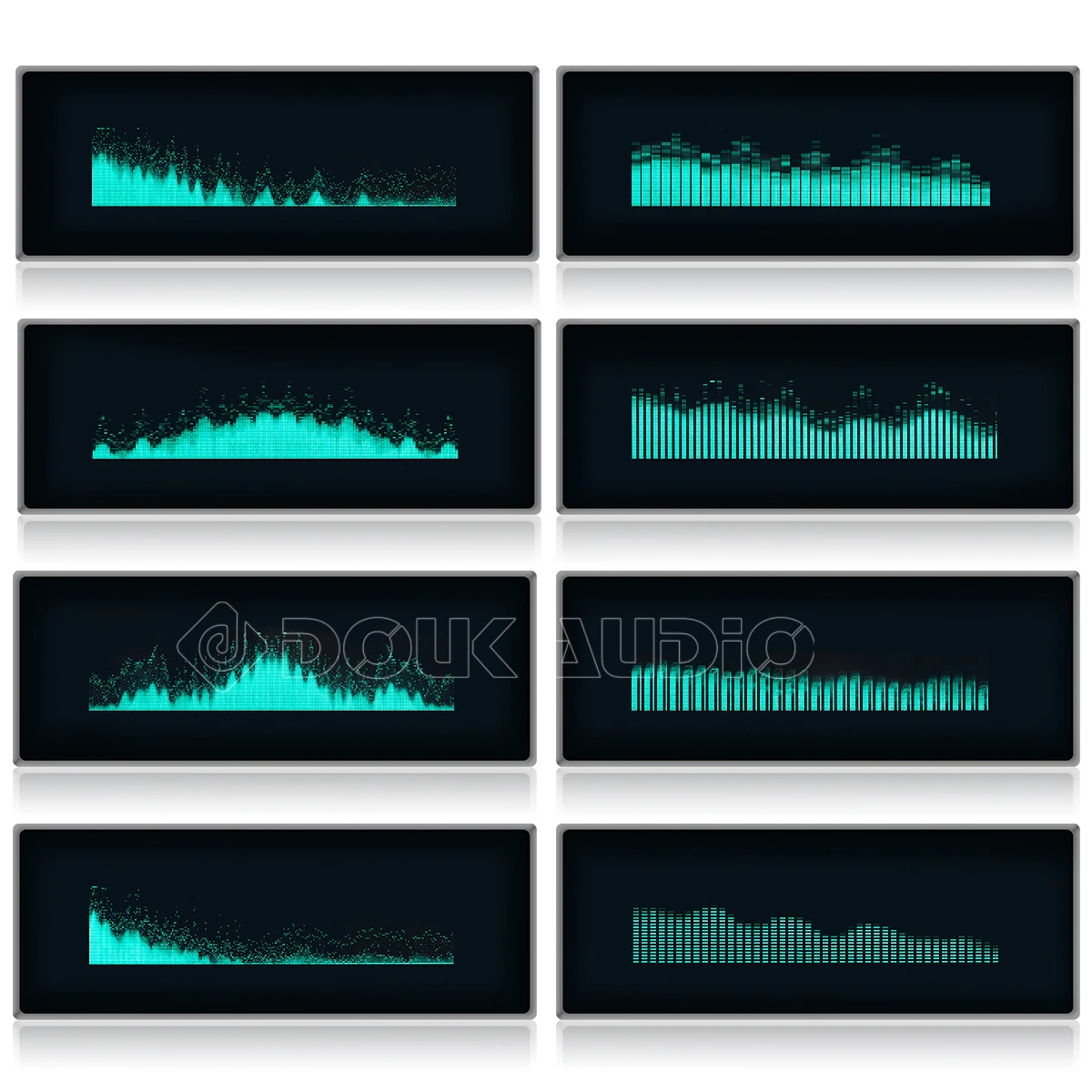 Douk Audio vu3. Шкала vu Meter. Музыкальный спектр настольный.