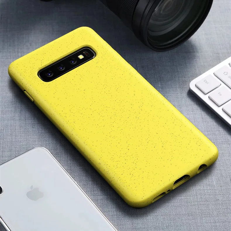 NOHON перерабатываемый Материал чехол для телефона samsung Galaxy S10 Plus S10 Lite Note 10 Note10+ противоударный мягкий ТПУ чехол для мобильного телефона - Цвет: Цвет: желтый