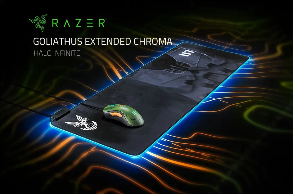 vloot Heel veel goeds galerij Razer Goliathus Extended Chroma RGB Soft Gaming Mouse Mat with Chroma HALO  Infinite Edition|Mouse Pads| - AliExpress