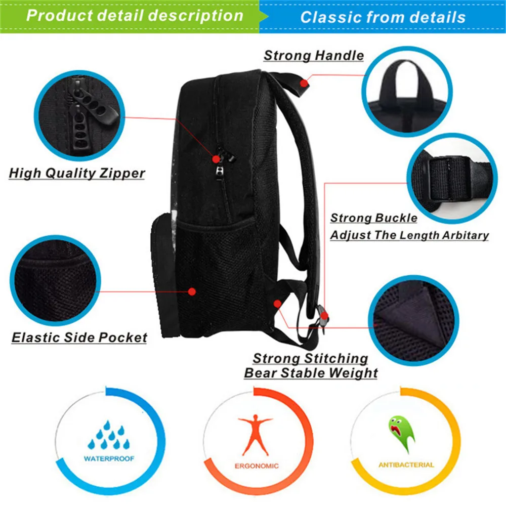 Tokyo Ghoul Anime Backpack For Teenager Children Large Capacity School Bags Cartoon Tokyo Ghoul Kaneki Ken Portable Bookbag