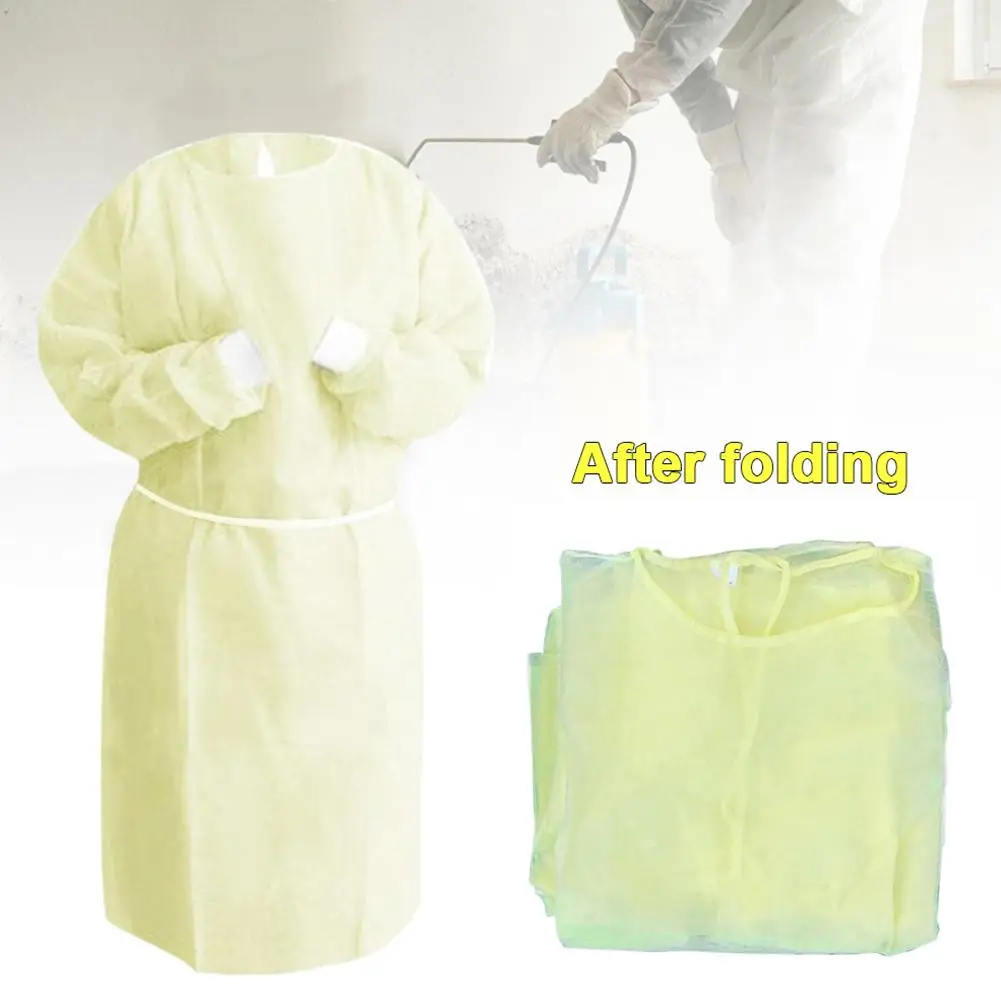 

10PCS NEW Disposable Protection Gown Home Outdoor Protective Isolation Clothing for Outdoor Cycling Anti-fog Anti-particle #CO