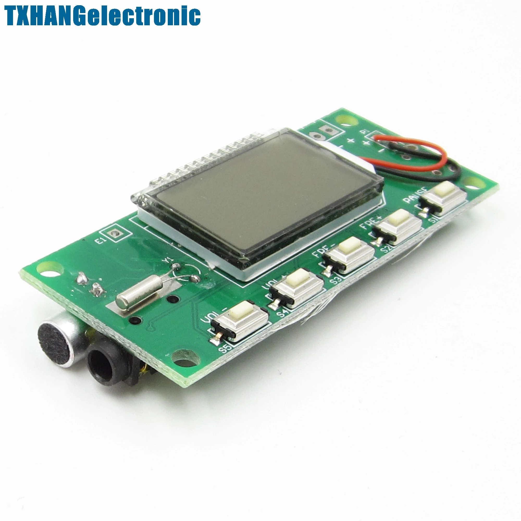 PLL LCD Цифровой FM радио приемник модуль 87-108 МГц беспроводной микрофон стерео diy