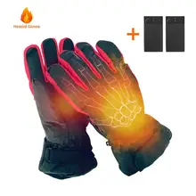 Перчатки с электрическим подогревом с питанием от батареи АА зимние водонепроницаемые перчатки с сенсорным экраном для мужчин и женщин, перчатки для катания на лыжах и снегу