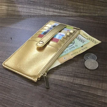 

2021 Slim RFID Blocking Leather Wallet Credit ID Card Holder Purse Money Case for Men Women