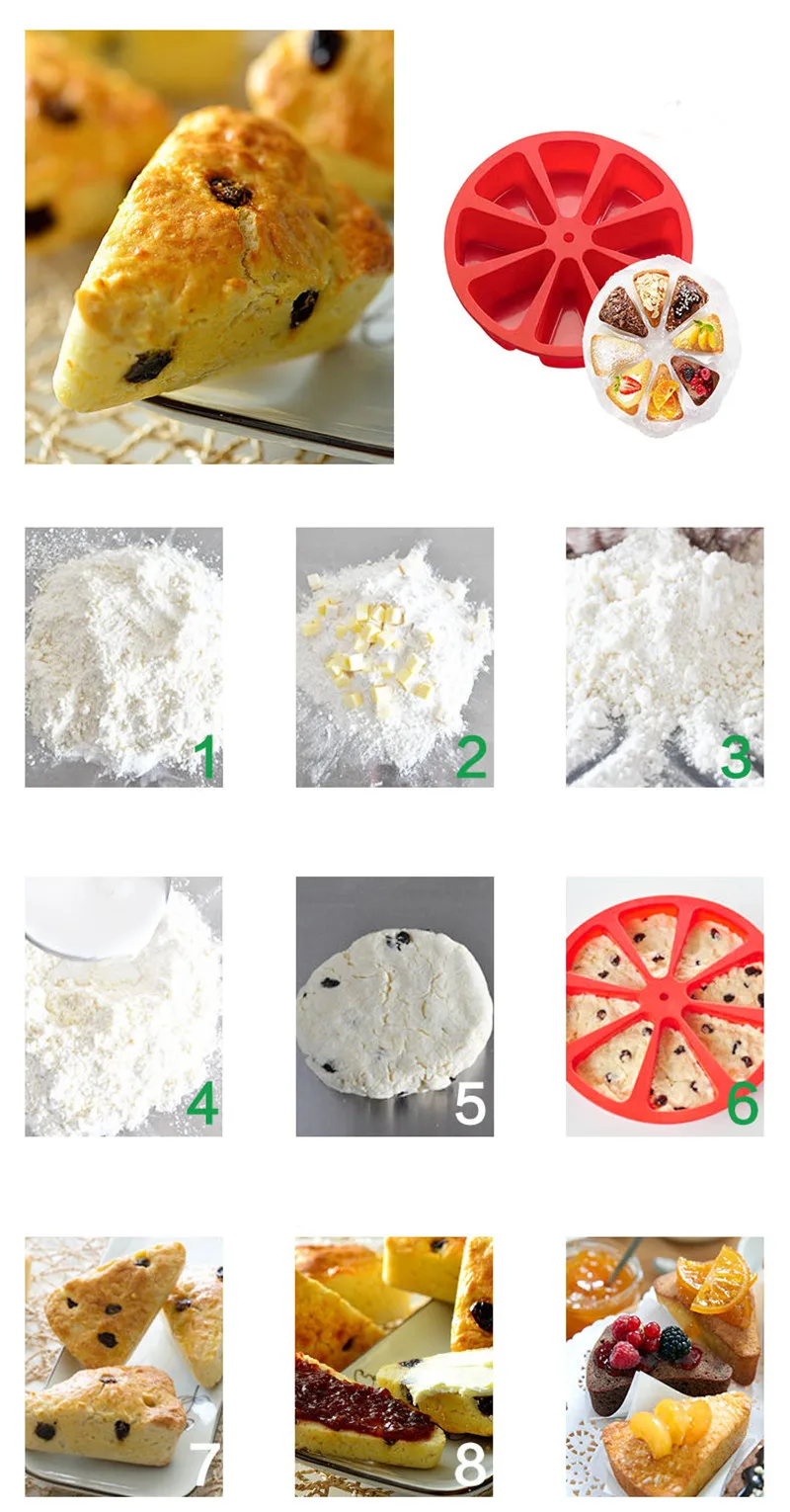 Bakeware Molds Cake Pan Silicone Cake Mold Pudding Triangle Cakes Mould Muffin Baking Tools Fondant  Cake Molds6