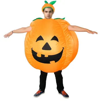 

Men Women Pumpkin Fancy Dress Up Airblown Christmas Halloween Costume Cosplay