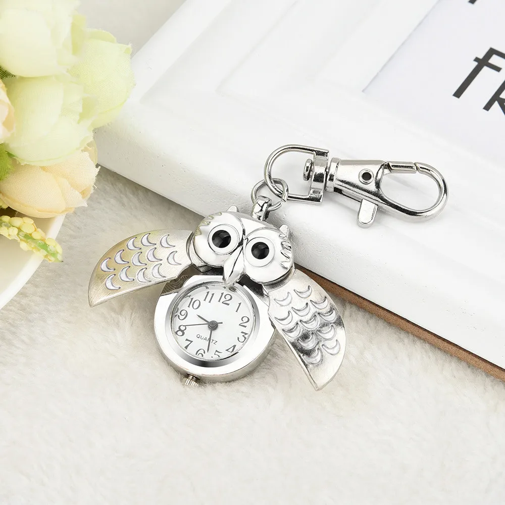Fashion Lady Pocket Watch Cute Cartoon Owl Pocket Watch Gorgeous Multicolor Pocket Pocket Keychain Pocket Watch женские часы 50