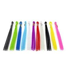 Модные силиконовые бамбуковые шнурки ярких цветов ленивые шнурки эластичная Беговая спортивная обувь кружева одна пара