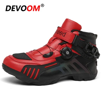 

2020 Men Profession Motorcycle boots Ankle Motocross Racing Boots Microfiber Road Cycling Shoe Motorboats Motorcycle Shoes EU 47