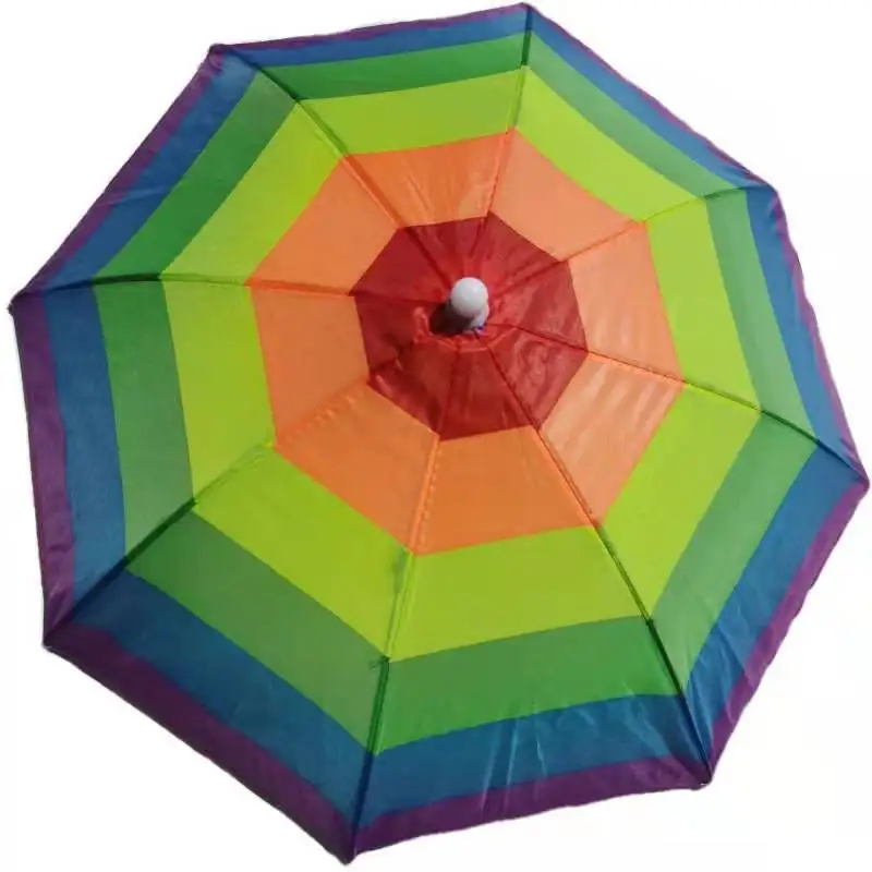 컬러풀 수박 무지개 모자 우산 모자 우산 30 cm, 직경 52CM, 공장 직송