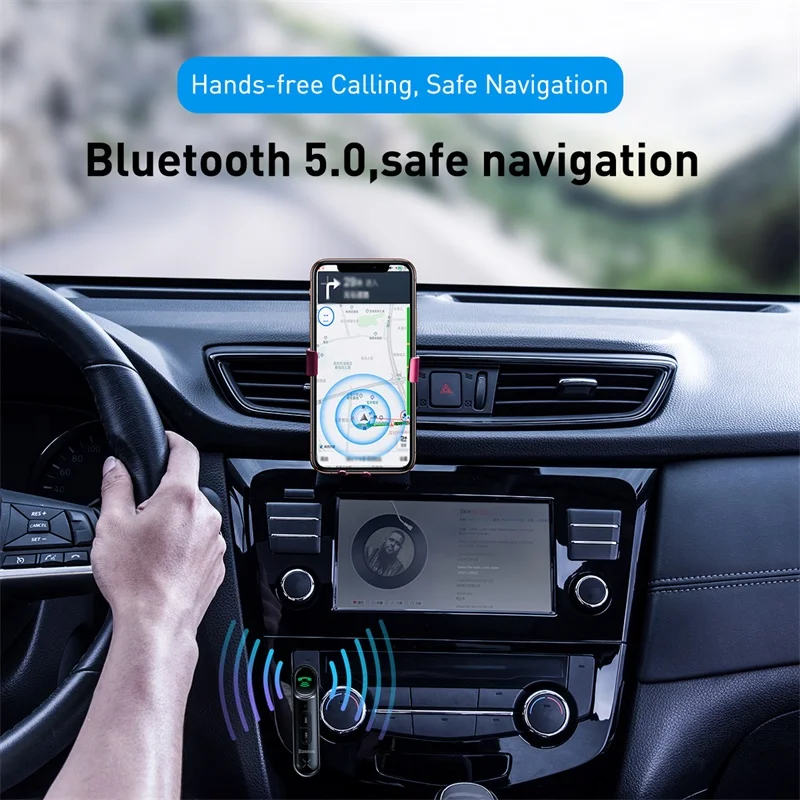 Baseus Car Aux Bluetooth 5 0 Adapter Wireless 3 5mm Audio Receiver for Auto Bluetooth Handsfree Car Kit Speaker Headphone