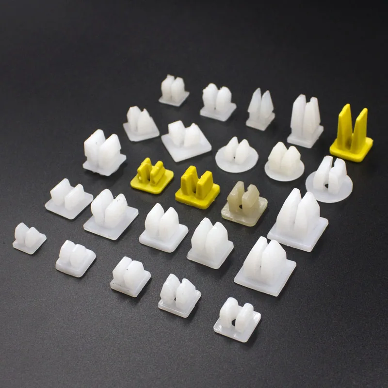 50 Pcs Mix Car Fixed Screw Square Round head Nut Screw Fixed Grommet Clip Plastic Snap In Fastener