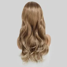 1 шт. Омбре Длинные волны парик кудрявый очарование Мода блонд температура Синтетический черный/белый для женщин Glueless волнистые на каждый день/косплей