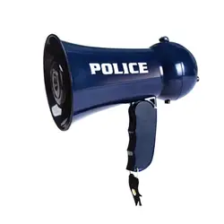 Jouet de Cosplay mégaphone de Police, Guide amusant, haut parleur, pour enfant garçon (bleu saphir, sans piles) 