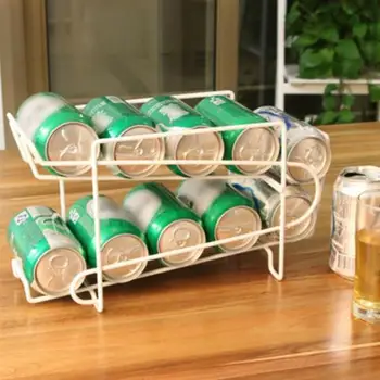 

Fridge Beer Storage Rack Soda Can Coke Storage Holder Portable Kitchen Shelf Organizer for Home Store
