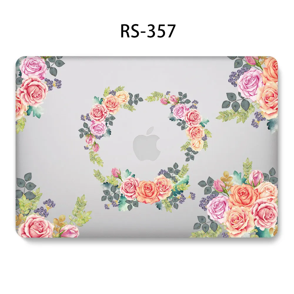 Чехол для ноутбука macbook Touch ID Air 13 A1932 Air Pro retina 11 12 13 13,3 15 touch bar A2159 A1706 A1707+ крышка клавиатуры - Цвет: 357