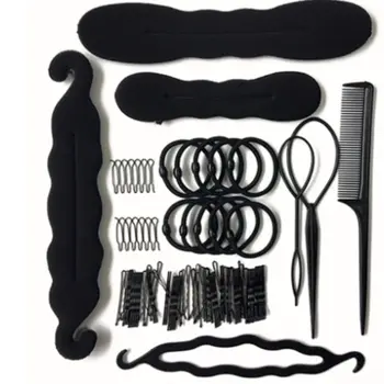 

79Pcs/Set Women Multifunction DIY Hair Styling Tools Set Sweet Half Bun Maker French Twist Magic Modelling Hairdress Hairpin Kit
