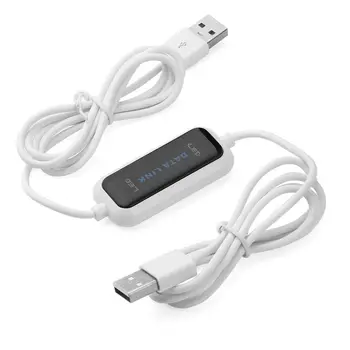 

HotHigh Speed USB PC To PC Online Share Sync Link Net Direct Data File Transfer Bridge LED Cable Easy Copy Between 2 Computer
