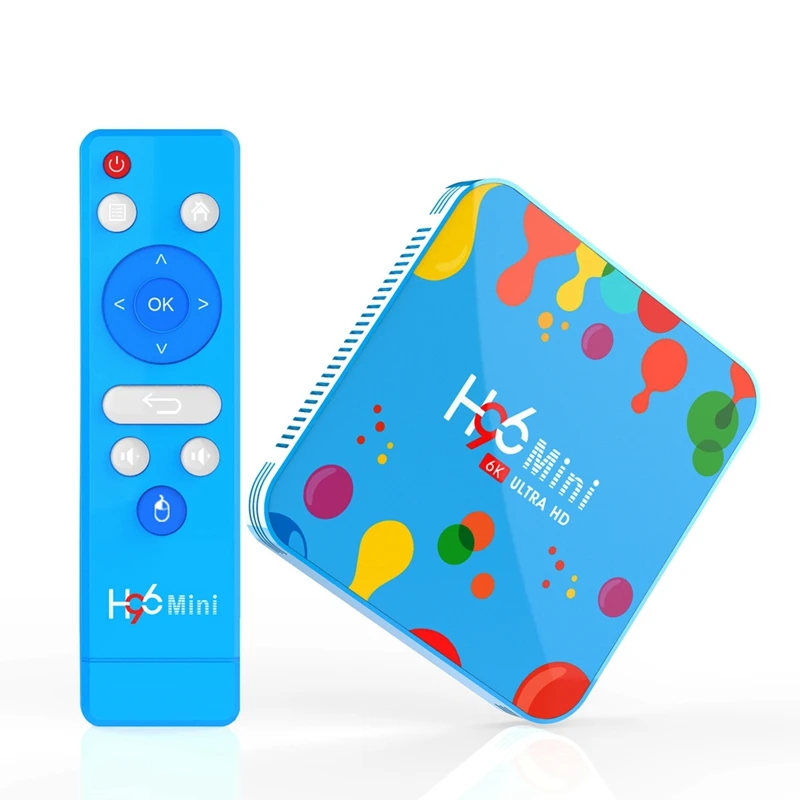 4Gb Ram 128Gb Smart Tv Box H96 Mini Android 9.0 Tv Box Allwinner H6 Quad Core 6K H.265 Usd3.0 Dual Wifi Iptv Netflix