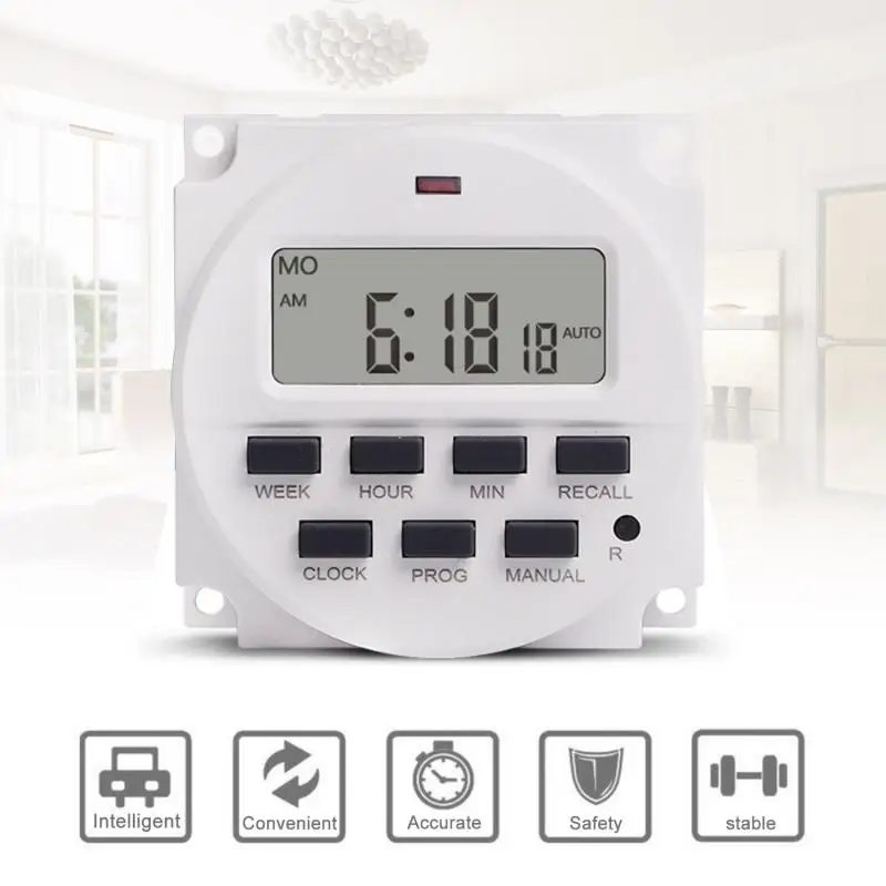 TM618H DC 12 В 24 AC 110 130 в 220 Выходное напряжение Цифровой 7 дней недельный