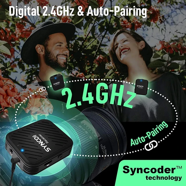 SYNCO G1 G2 A1 A2 G1A1 G1A2 G2A1 G2A2 Wireless Lavalier Microphone System for Smartphone Laptop DSLR Tablet Camcorder Recorder 3