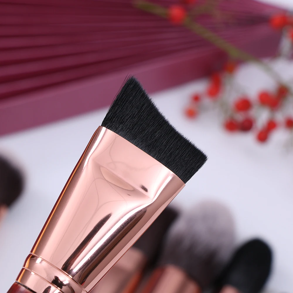 Pincéis de Maquiagem Beili Nenhum Logotipo Vermelho Fundação Contorno Destaque Pro Cabelo Cabra Mistura Olho Compõem Conjunto Escova Atacado 25 Pçs 6 High Quality Beleza e saúde