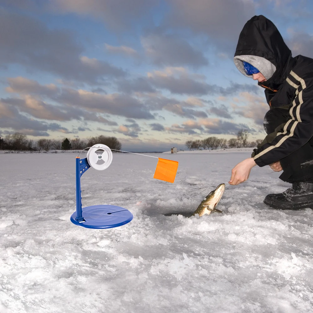 Флаг для подледной рыбалки, металлический столб, пластиковый оранжевый флаг, антикоррозийный рыболовный наконечник, комплект для подледной рыбалки, аксессуары для лодки
