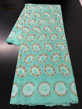 

NIAI Swiss Voile Lace In Switzerland Lastest African Dry Lace Fabric 2020 High Quality Lace Nigerian Cotton Lace Fabrics NI3233