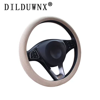 

DILDUWNX 38CM 7 Color Linen Breathable Car Steering Wheel Cover 38CM Four Seasons Universal Non-slip Handlebar Cover Auto Parts